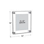 Azar Sign Holder, 13" x 16", Wall Mounted, Black, Acrylic (105512-BLK)