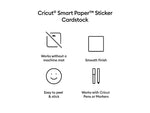 Cricut Smart Paper Die Cutting Sticker Cardstock Sampler, Assorted Colors, 20 Sheets/Pack (2009598)
