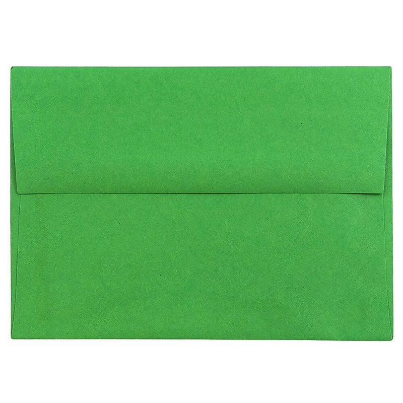 JAM Paper A6 Invitation Envelope 4 3/4" x 6 1/2", Green Recycled, 100/Pack (67195d)