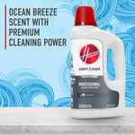 Hoover Prime Professional Carpet Cleaning Solution, Concentrated Liquid, Ocean Breeze Scent, 50 oz. (AH31959)