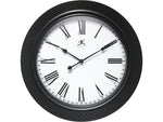 Infinity Instruments Roman Weave Wall Clock, 16"Dia. (20307BK-4545)