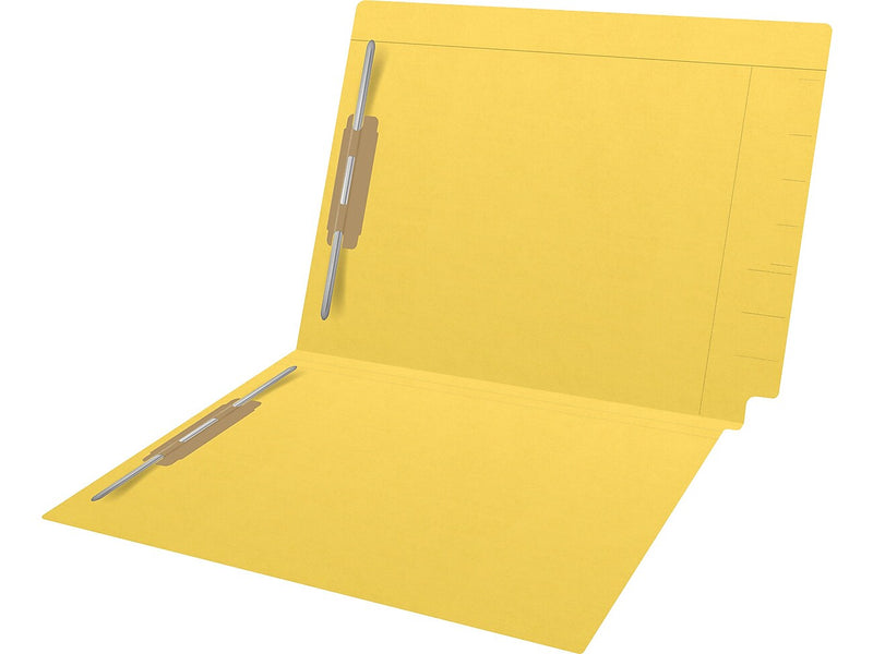 Medical Arts Press Kardex Match Reinforced End Tab File Folder, Straight Cut, Letter Size, Yellow, 50/Box (S-09484-YLW)