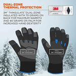 ProFlex 818WP Performance Thermal Waterproof Utility Gloves, Black, Large (17384)