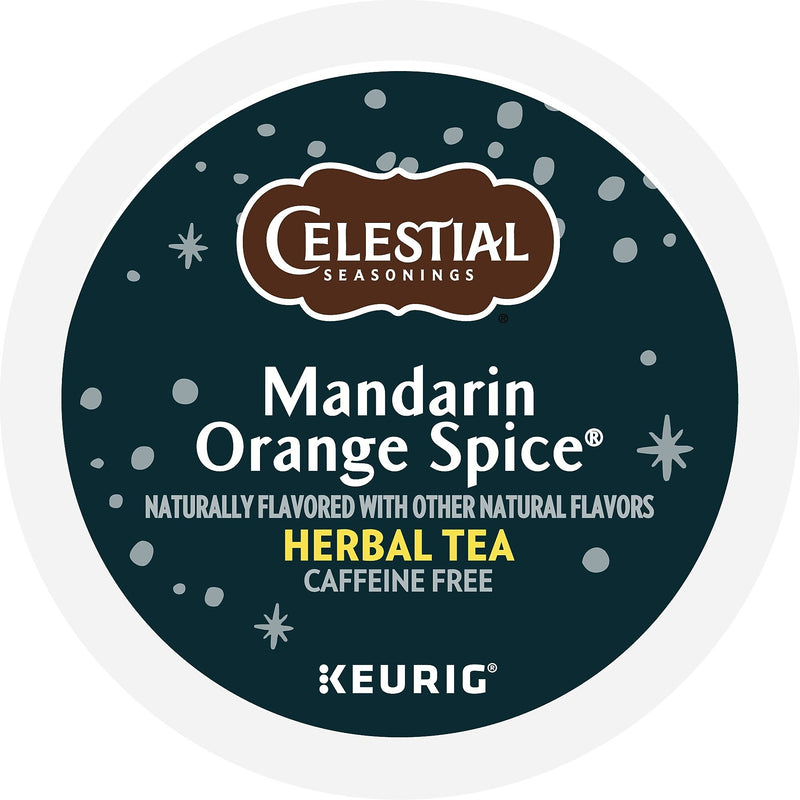 Celestial Seasonings Mandarin Orange Spice Herbal Tea, Keurig® K-Cup® Pods, 24/Box (14735)
