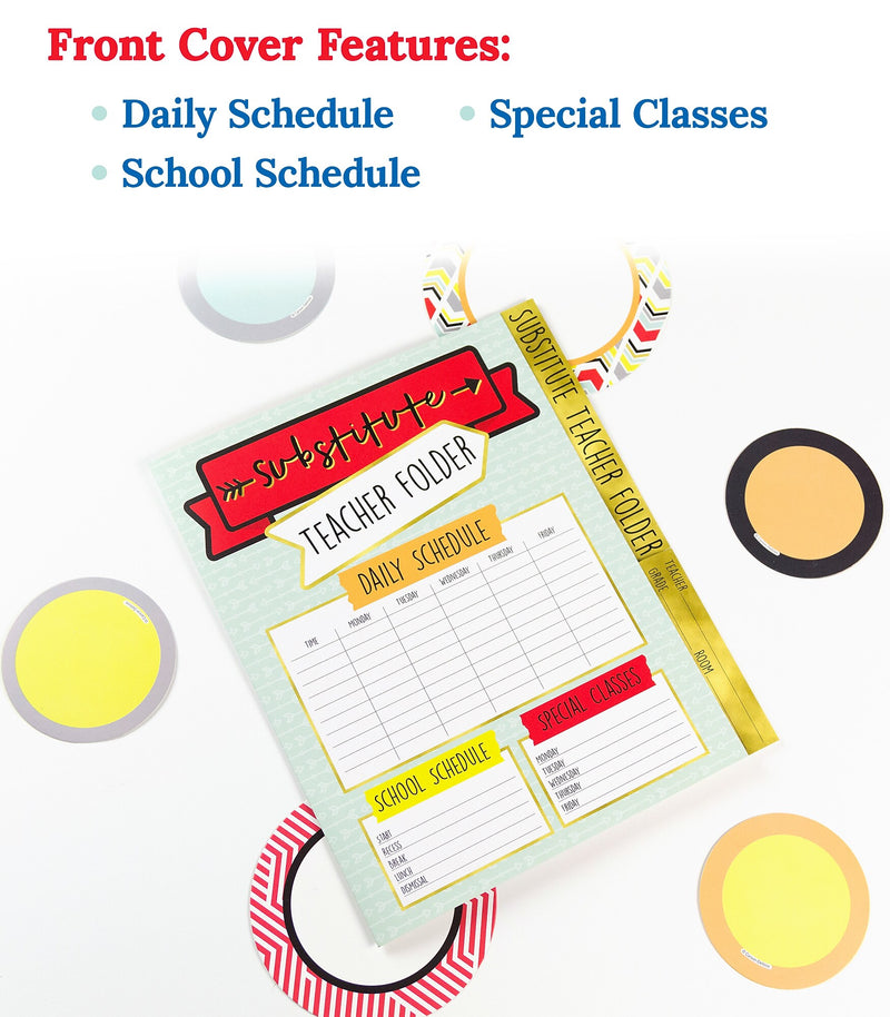 Carson Dellosa Education 6-pack Aim High Substitute Teacher Folder