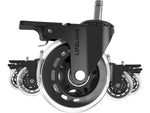 Lifelong Wheels Chair Caster, Clear/Black, 5/Set (B0B8LD3VSW)