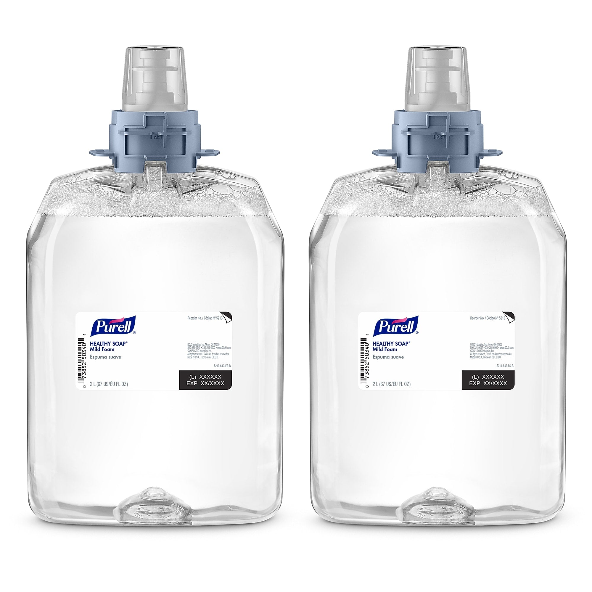 PURELL HEALTHY SOAP Foaming Hand Soap Refill for FMX 20 Dispenser, 2000 ml., 2/Carton (5213-02)