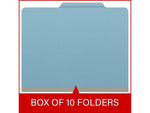 Medical Arts Press Pressboard Classification Folder, 2 Dividers, 2" Expansion, Letter Size, Blue, 10/Box (DV-T42-26-3BLU)