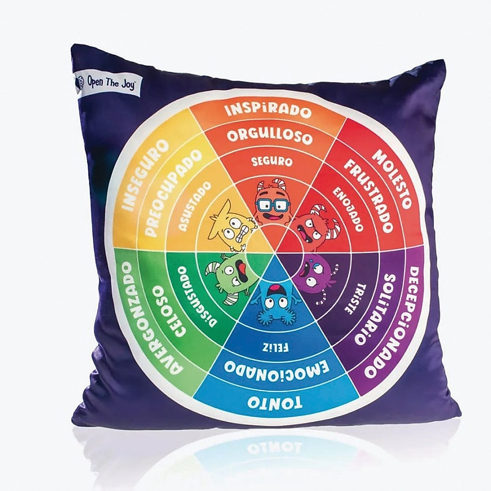 Open the Joy Social Emotional Learning Bundle Weighted Pillow with Emotion Wheel, Multicolored (LR4673)