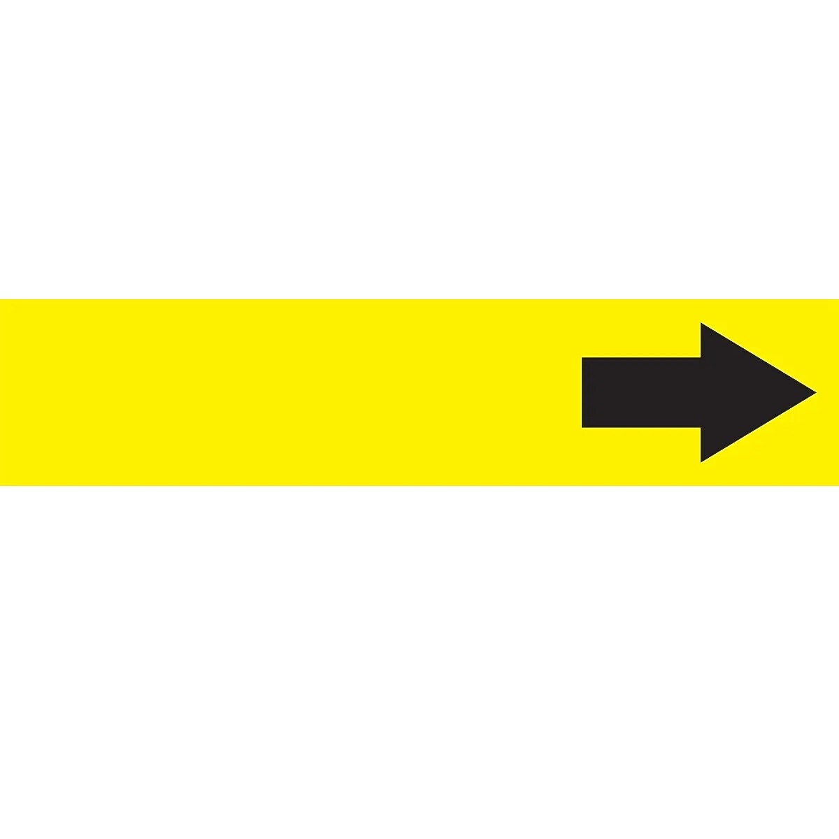 Accuform Self-Stick Pipe Marker, (ARROW-SHORT), 2-1/2" to 6", Black/Yellow (RPK763SSD)
