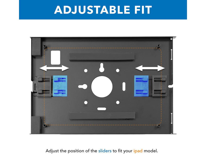 Mount-It! Anti-Theft iPad Wall Mount, Black (MI-3772B_G10)