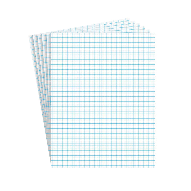 Staples® Notepads, 8.5" x 11", Graph Ruled, White, 50 Sheets/Pad, 6 Pads/Pack (ST57332)
