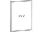 Azar Sign Holder, 24" x 36", Wall Mounted, Black, Plastic (300344-BLK)