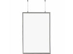 Azar Poster Holder, 24" x 36", Vertical, Ceiling Hanging, Silver, Aluminum (300416)