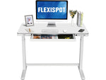 FlexiSpot EW8 48"W Rectangular Adjustable Metal Standing Desk, White (EW8W)