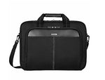Targus Classic Slim Polyester Briefcase, Laptop Compatible, Black (TCT027US)