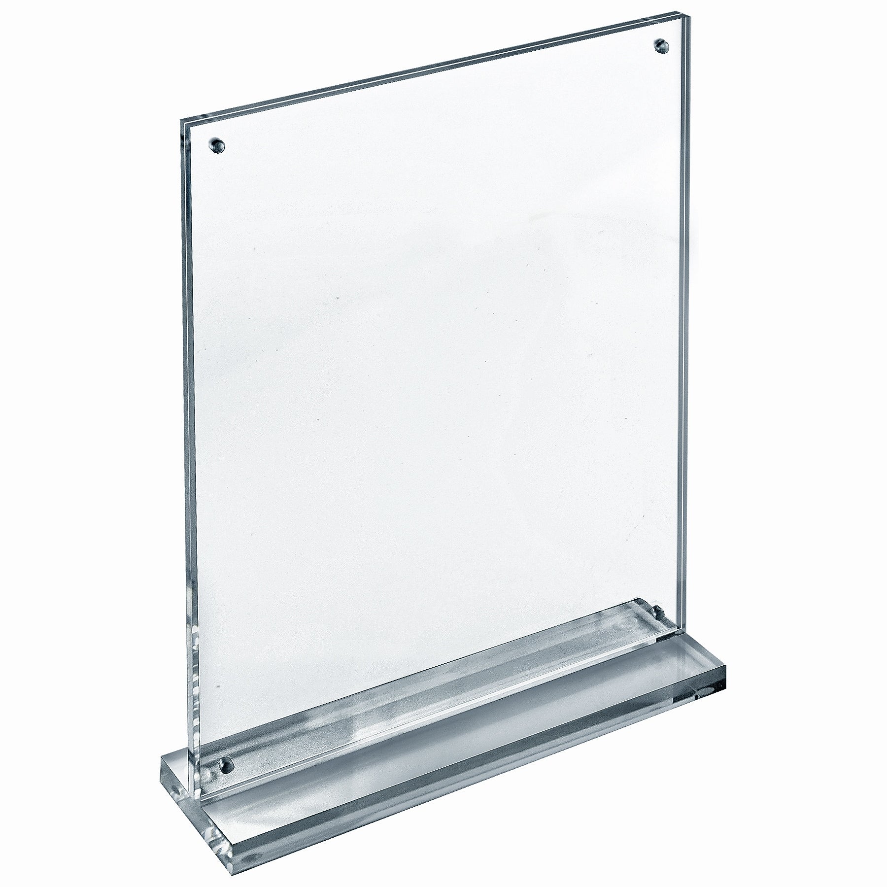 Azar Sign Holder, 8.5" x 11.625", Vertical, Table Top, Clear, Acrylic (104778)
