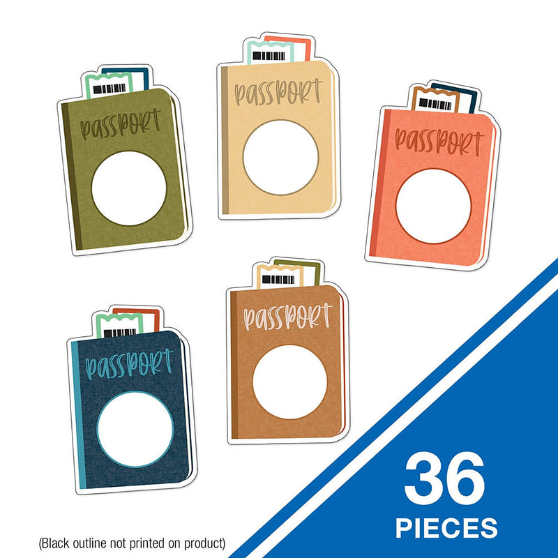 Carson Dellosa Education Let's Explore Passports Cut-Outs, 36/Pack, 3 Packs/Bundle (CD-120633-3)