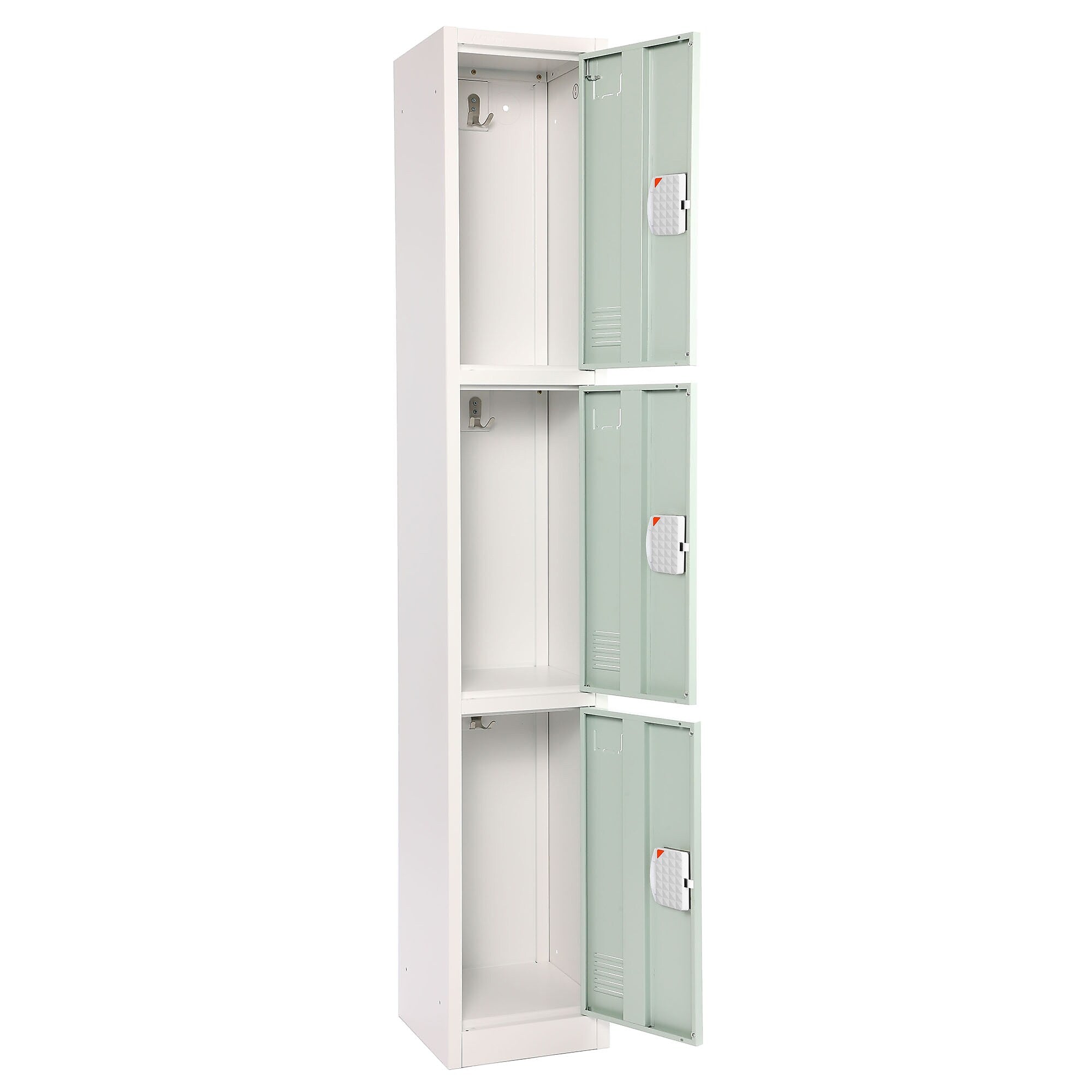 AdirOffice 72"H 3-Tier Misty Green Storage Locker (ADI629-203-MGRN-DL)