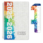 2025-2026 Global Printed Products White Brick 5.5" x 8.5" Academic Weekly & Monthly Planner,  Paper Cover