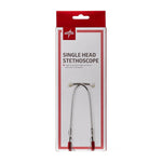 Medline Single Head Stethoscope, Red (MDS926106)