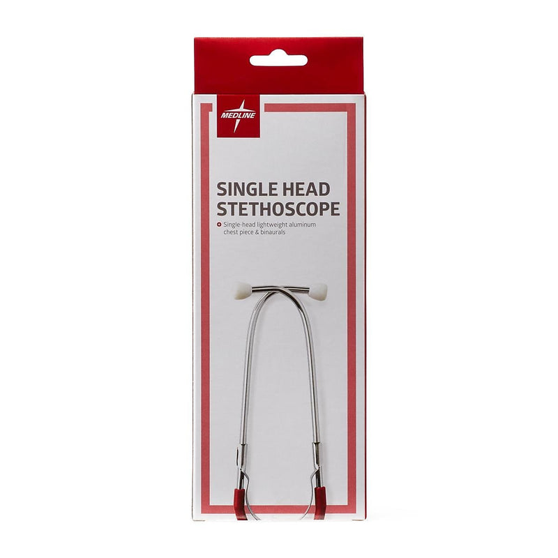 Medline Single Head Stethoscope, Red (MDS926106)