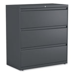 Alera 3-Drawer Lateral File Cabinet, Letter/Legal Size, Lockable, 40.25"H x 36"W x 18.63"D, Charcoal (ALEHLF3641CC)