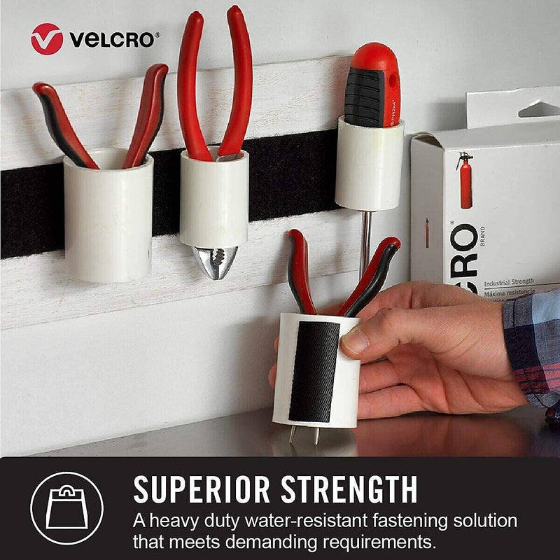 Velcro Extreme Fasteners, 1" x 10', Black (VEL91843)