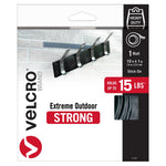 Velcro® Brand Extreme Outdoor 1" x 10' Hook & Loop Fastener Roll, Titanium (91365)