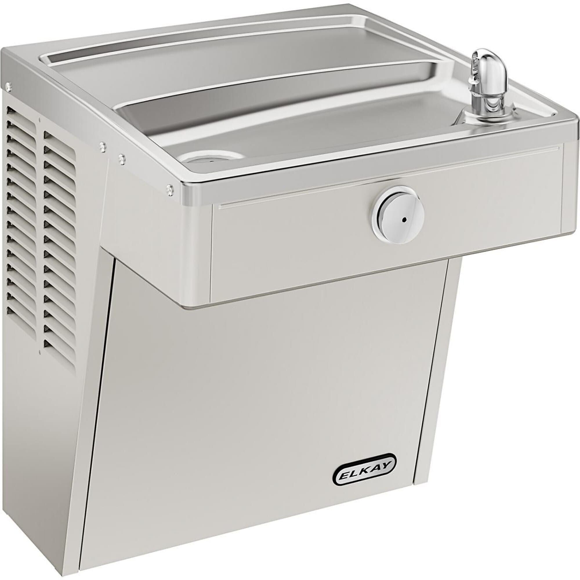 Elkay 7.8 GPH Wall Mounted Single Drinking Fountain, Stainless Steel (VRC8S)