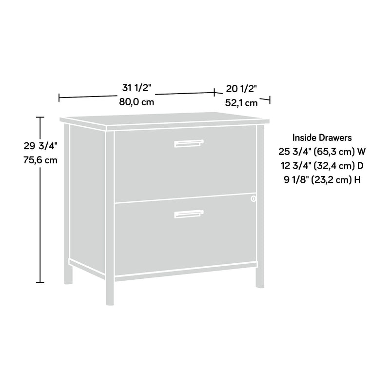 Sauder Whitaker Point Commercial 2-Drawer Lateral File Cabinet, Letter/Legal Size, Lockable, 31"W x 21"D, Natural Maple (429374)