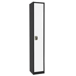 AdirOffice 72" Single Tier Black and White Storage Locker (ADI629-201-B-W)