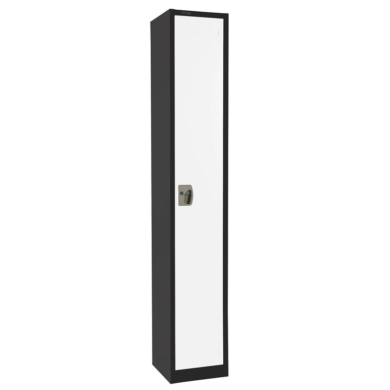 AdirOffice 72" Single Tier Black and White Storage Locker (ADI629-201-B-W)