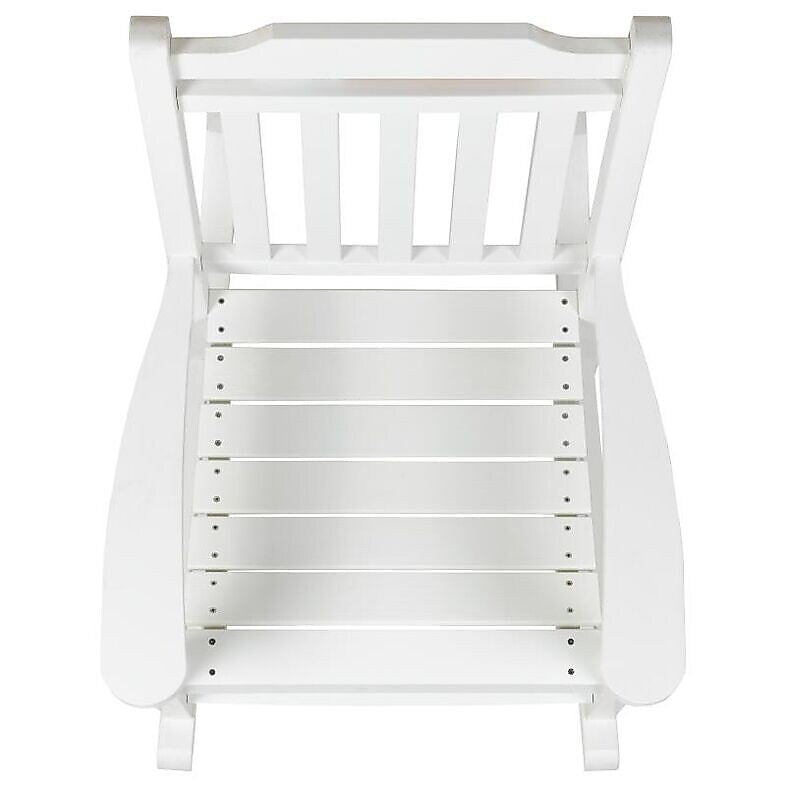 Flash Furniture Winston All-Weather Rocking Chair, White Faux Wood, 2/Pack (2JJC14703WH)