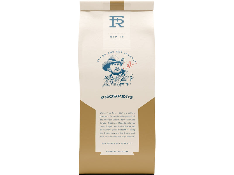 Free Rein Prospect Ground Coffee Packet, Light Roast, 12 oz. (810138360125)
