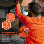 Chill-Its 6689 High Visibility Long Sleeve T-Shirt, Orange, Medium (12178)