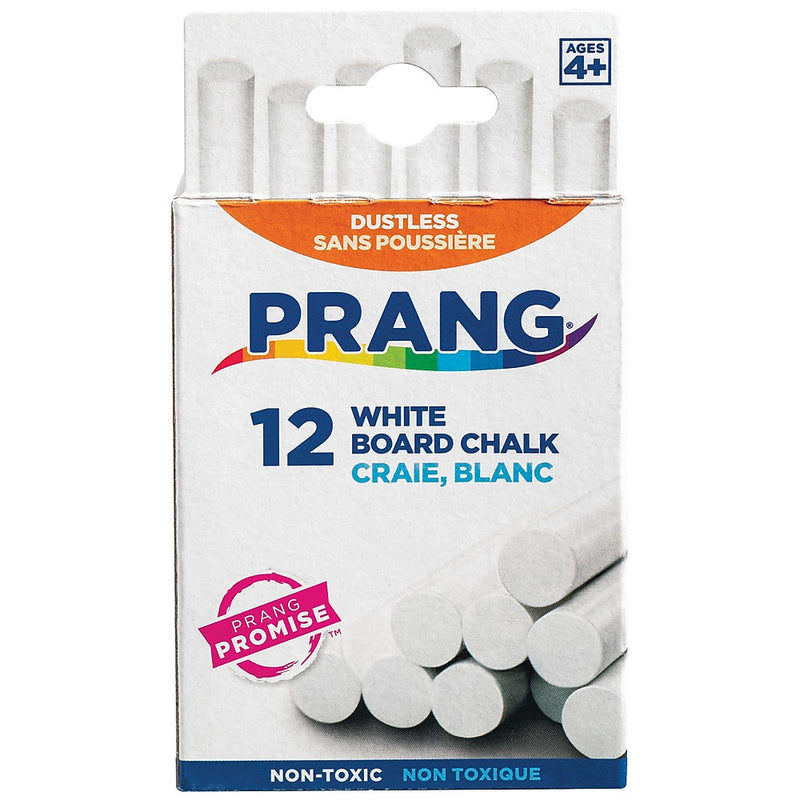 Prang Hygieia Board Chalk, White, 12/Box (31144)