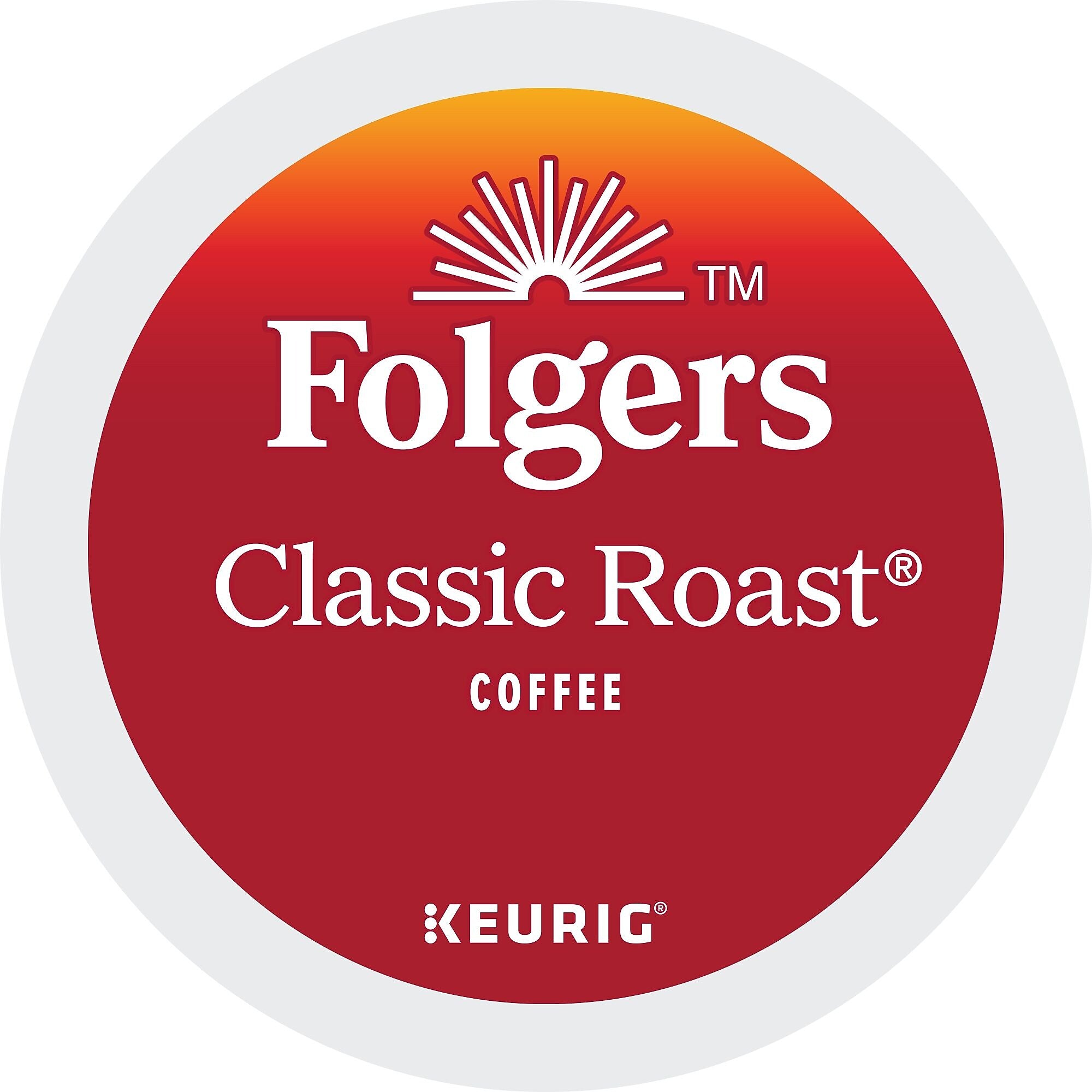 Folgers Classic Roast Coffee Keurig® K-Cup® Pods, Medium Roast, 96/Carton (204496)