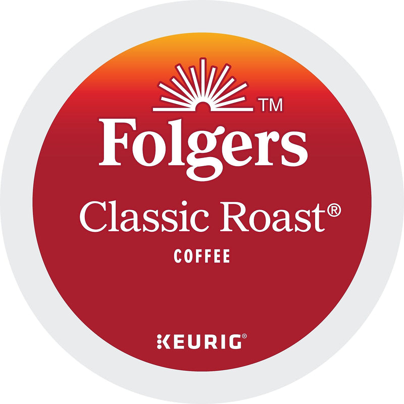 Folgers Classic Roast Coffee Keurig® K-Cup® Pods, Medium Roast, 96/Carton (204496)