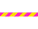 Queue Solutions WeatherMaster 250 2" Red Nylon Crowd Control Belt Barrier, Yellow/Magenta (WMR250R-YM110)