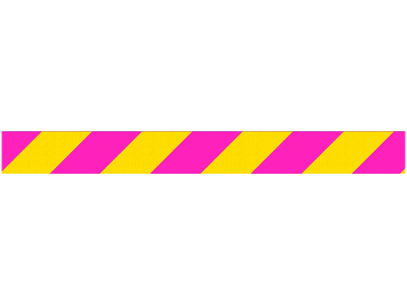 Queue Solutions WeatherMaster 250 2" Red Nylon Crowd Control Belt Barrier, Yellow/Magenta (WMR250R-YM110)