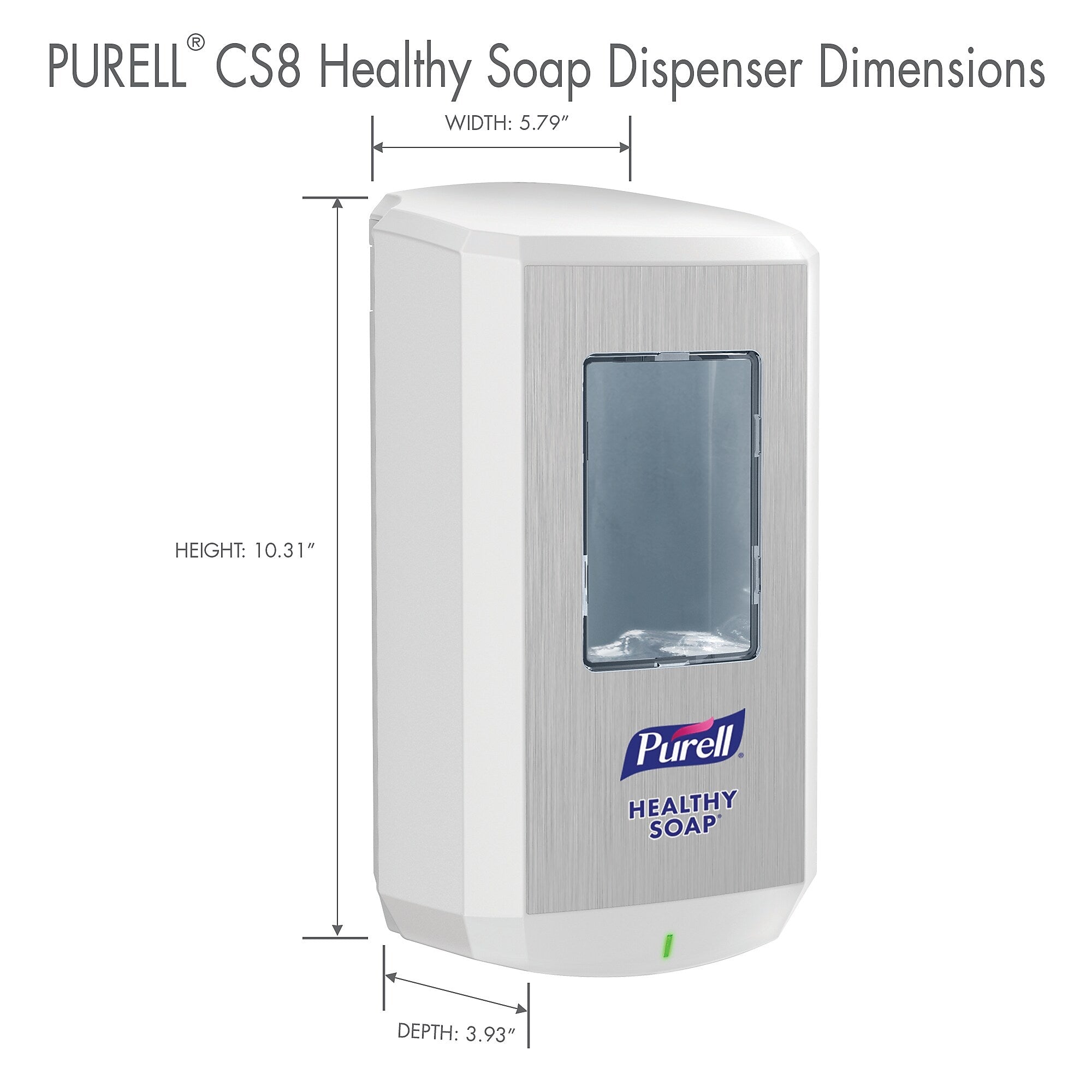 PURELL HEALTHY SOAP CS8 Automatic Wall Mounted Hand Soap Dispenser, White (7830-01)