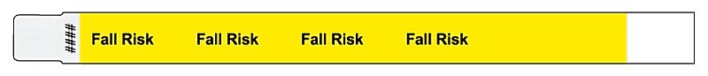 Yellow Adult Tyvek Alert Wristband, 10" x 3/4"