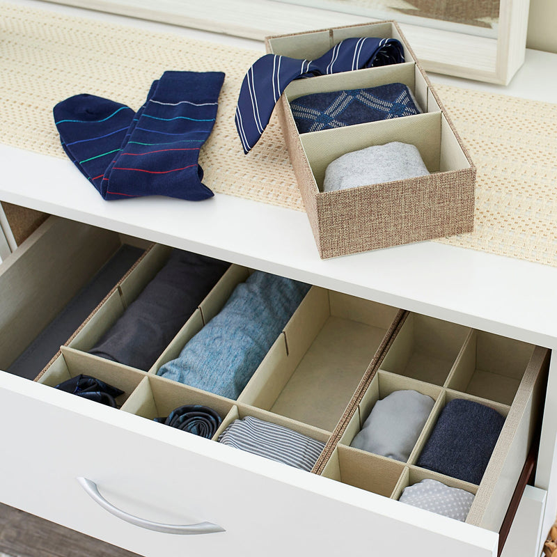 Household Essentials Drawer Organizers, Latte, 3/Pack (754-1)