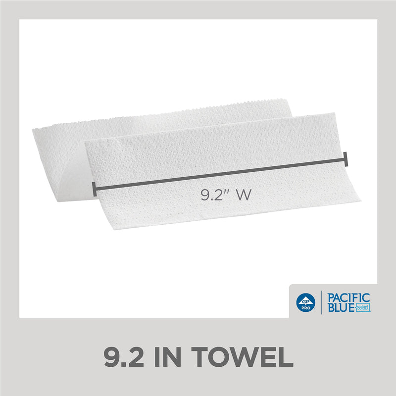 Pacific Blue Select Recycled Multifold Paper Towels, 2-ply, 125 Sheets/Pack, 16 Packs/Carton (21000)