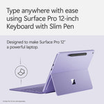 Microsoft Surface Pro 12" Keyboard Cover with Slim Pen 2, Violet (EP2-33104)