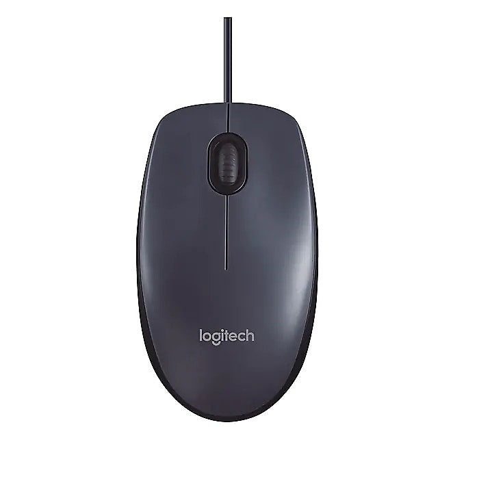 Logitech B100 Ambidextrous Optical USB Mouse, Black (910-001439)