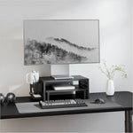 Kantek Pegboard Adjustable Dual Monitor Risers & Accessories, Up to 32", Black (KTKPBS530)