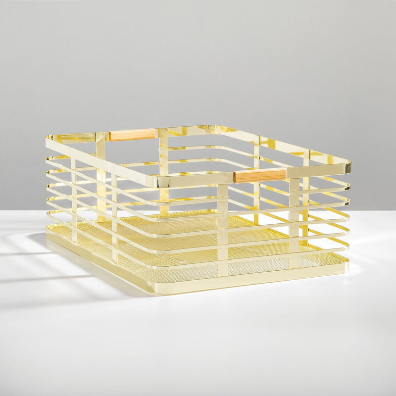 mDesign Steel Organizer, Soft Brass/Natural (25946)