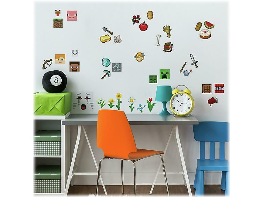 RoomMates Minecraft Children's Wall Decal Set, Cartoons (RMK5006SCS)